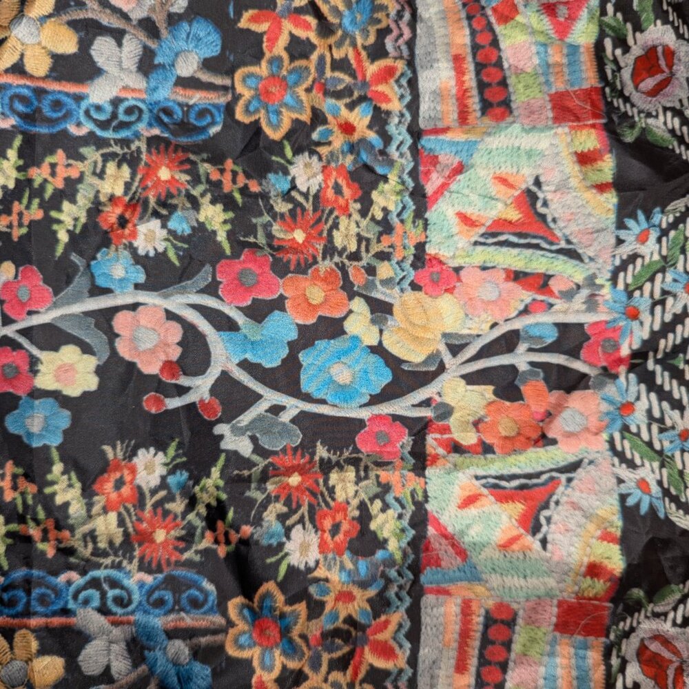 Johnny Was Reusable Tote Bag, Packable Nylon Shopping Bag, Multicolor Floral - Picture 8 of 9